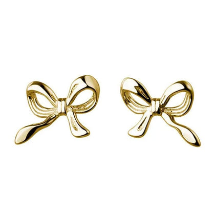 Bow Stud Earrings - Standart / Gold - earrings