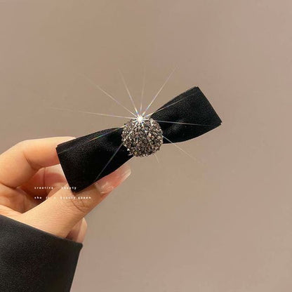 Bow Velvet Hair Clip (Various Designs) - 1 Pc - Bead