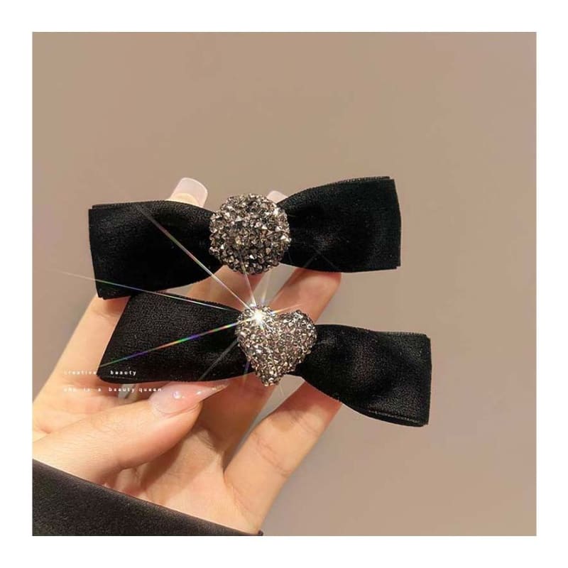 Bow Velvet Hair Clip (Various Designs)