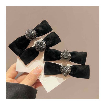 Bow Velvet Hair Clip (Various Designs)