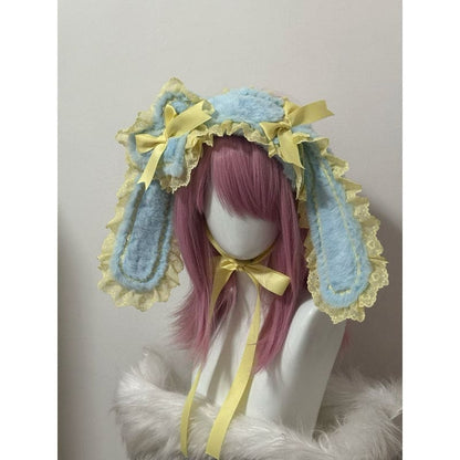 Bowknot Decorated Bunny Ear Design Hairband - 13