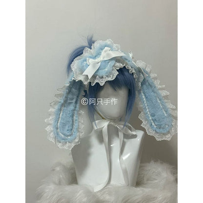 Bowknot Decorated Bunny Ear Design Hairband - 5