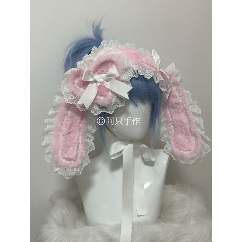 Bowknot Decorated Bunny Ear Design Hairband - 6