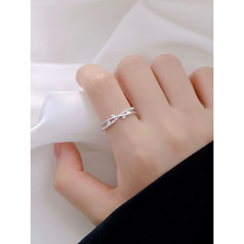 Branches Layered Alloy Open Ring