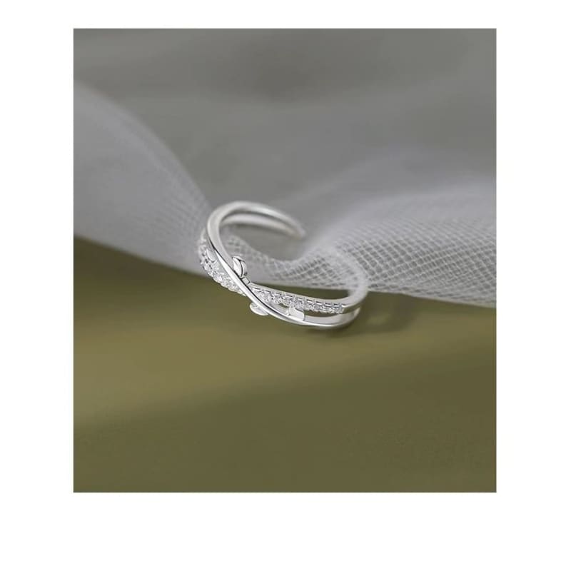 Branches Layered Alloy Open Ring