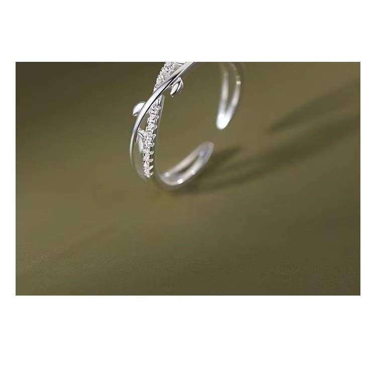 Branches Layered Alloy Open Ring