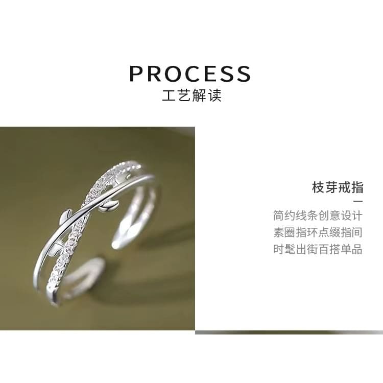 Branches Layered Alloy Open Ring