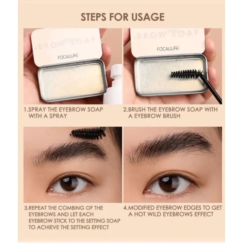 Brow Styling Soap with Brush & Knife