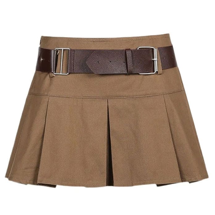 Brown Fashionable Mini Skirt - S / Brown - Skirt