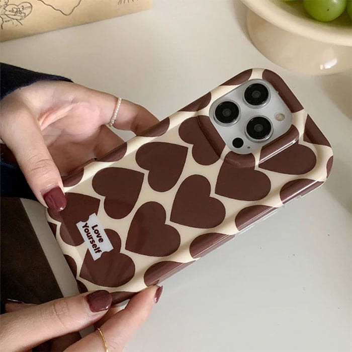 Brown Heart Phone Case - IPhone Case