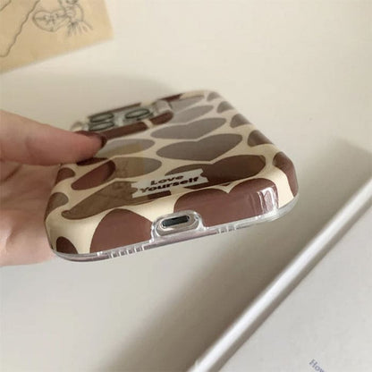 Brown Heart Phone Case - IPhone Case