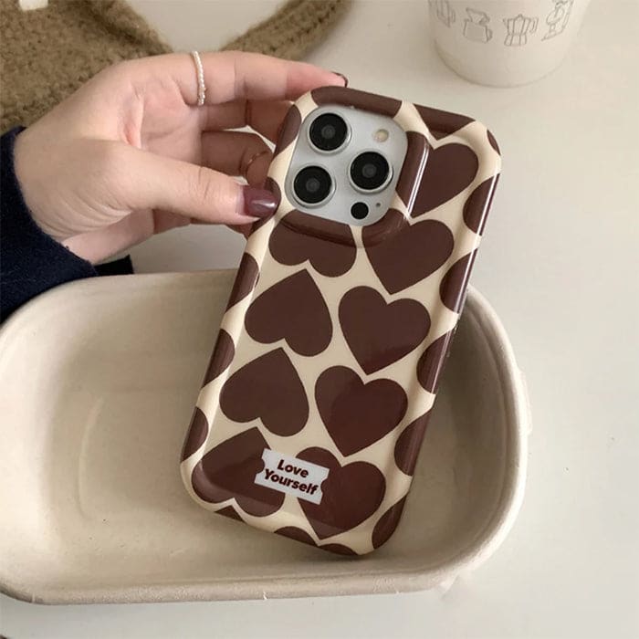 Brown Heart Phone Case - IPhone Case