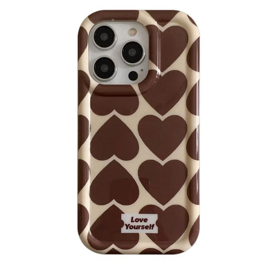 Brown Heart Phone Case - IPhone Case