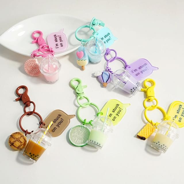 Bubble Milk-Tea Bag Charm / Key Ring