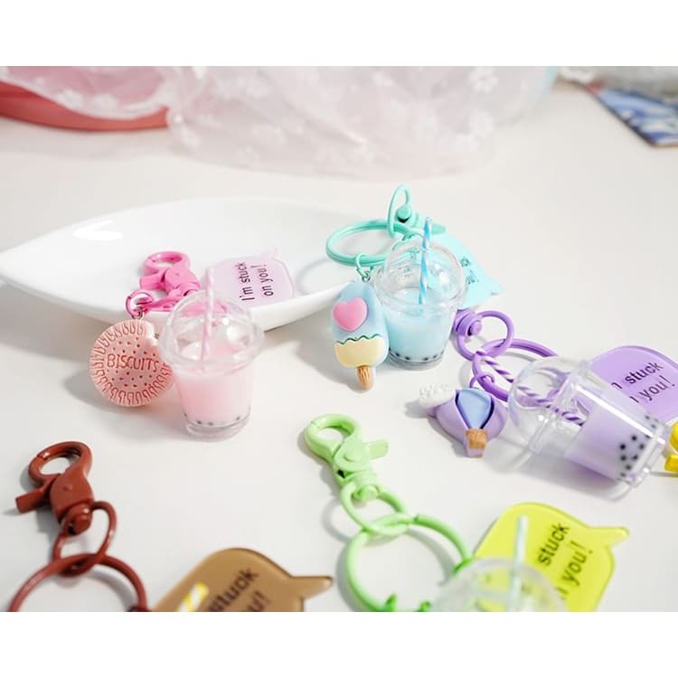 Bubble Milk-Tea Bag Charm / Key Ring