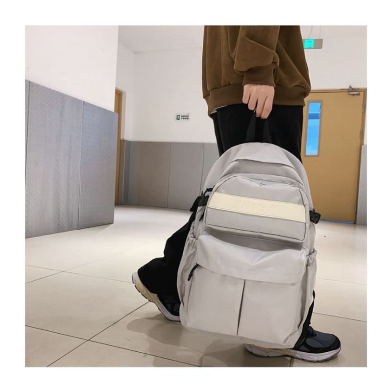 Buckle Nylon Backpack