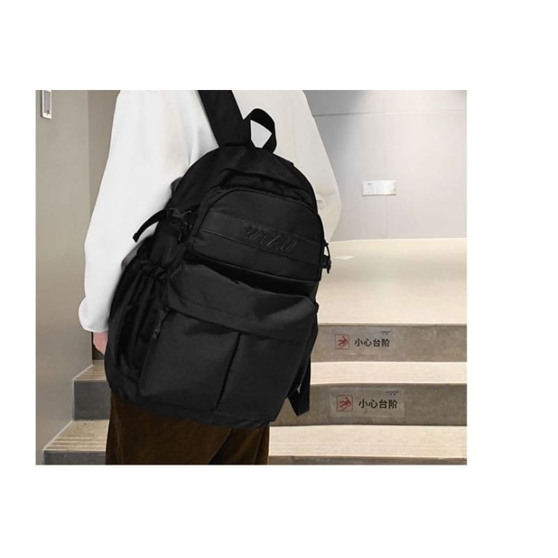 Buckle Nylon Backpack