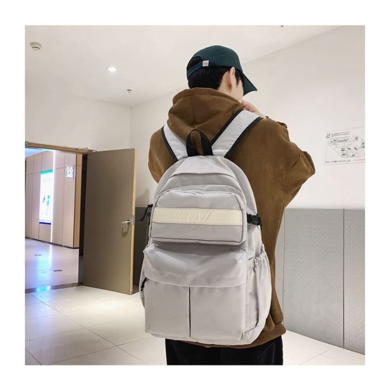 Buckle Nylon Backpack