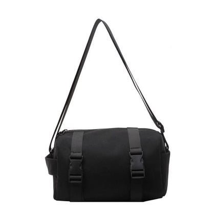 Buckled Crossbody Bag - Black / One Size