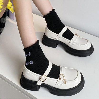 Buckled Platform Mary Jane Shoes