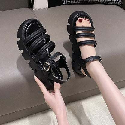 Buckled Platform Sandals