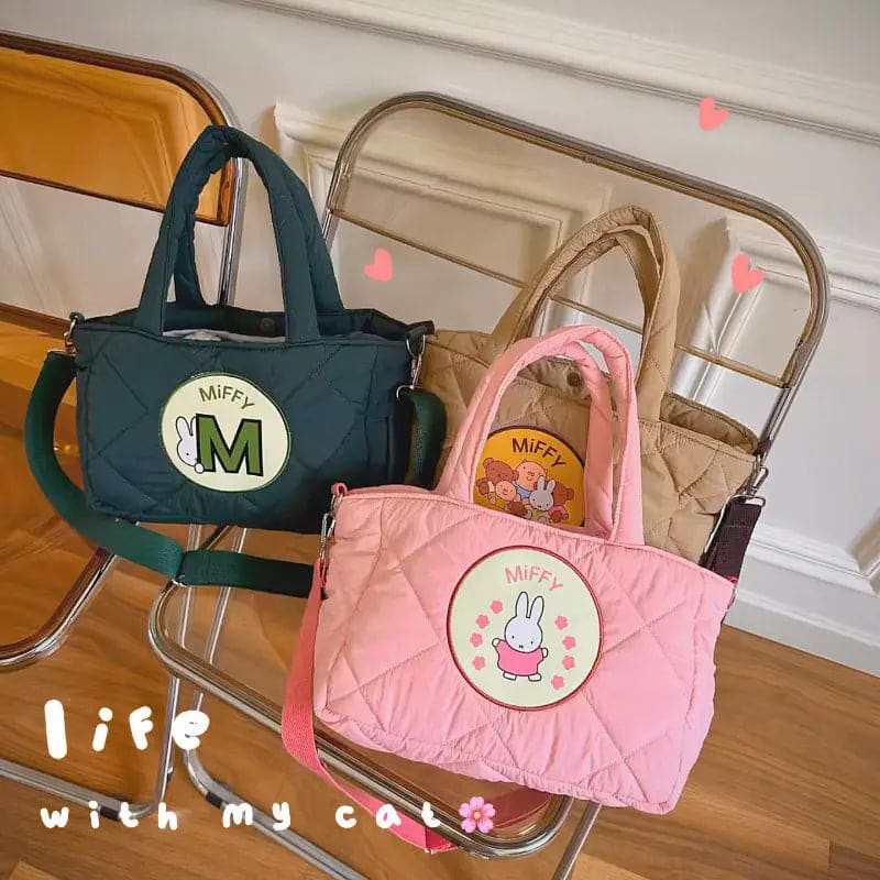 Kawaii Aesthetic Y2K Cute Fairy Bunny Embroidered Bag MK Kawaii Store