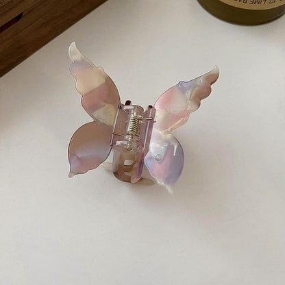 Butterfly Acetate Hair Clamp - Pink & Purple / One Size