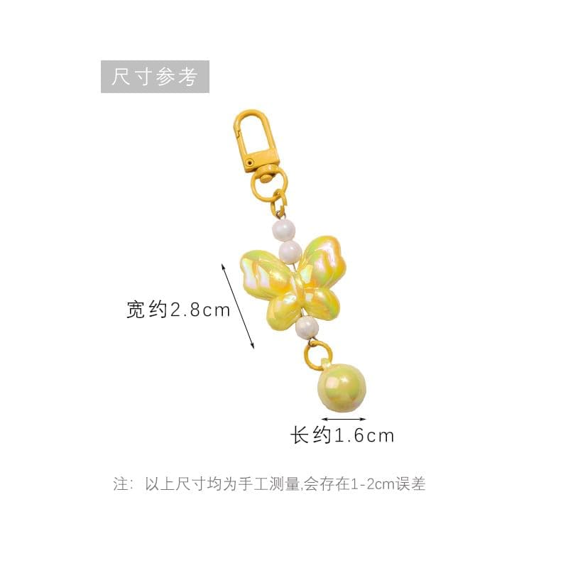 Butterfly Acrylic Bag Charm Keyring