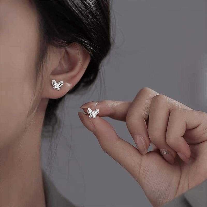 Butterfly Alloy Stud Earring