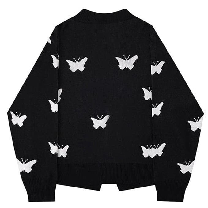 Butterfly Black Cardigan - Free Size / Black - Cardigan