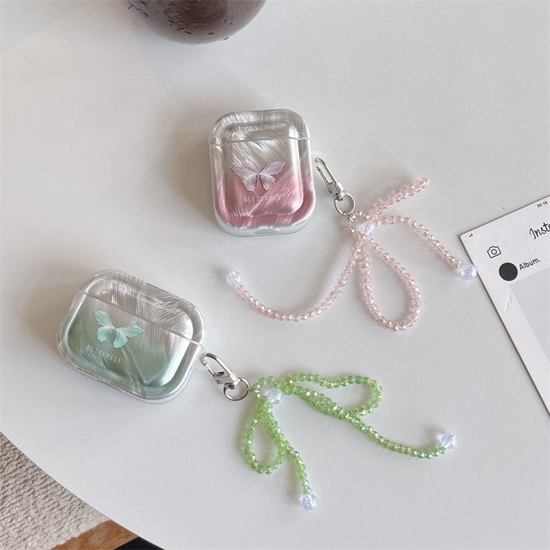 Butterfly Faux Crystal Bow Charm AirPods / Pro Earphone