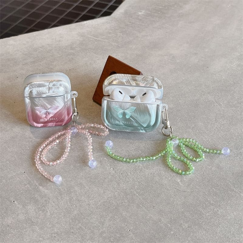 Butterfly Faux Crystal Bow Charm AirPods / Pro Earphone