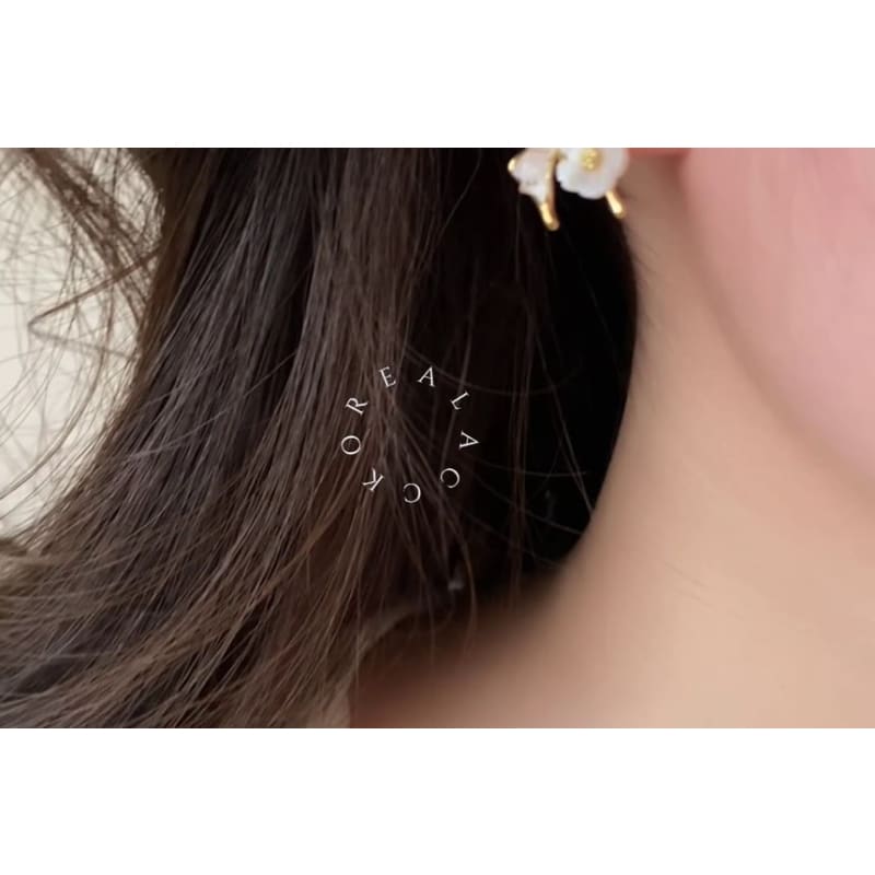 Butterfly Floral Faux Crystal Alloy Stud Earring