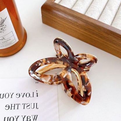 Butterfly Hair Claw - Coffee Tortoise / One Size