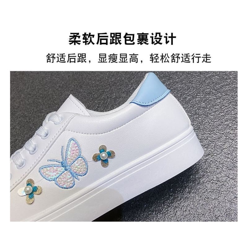 Butterfly Lace Up Sneakers