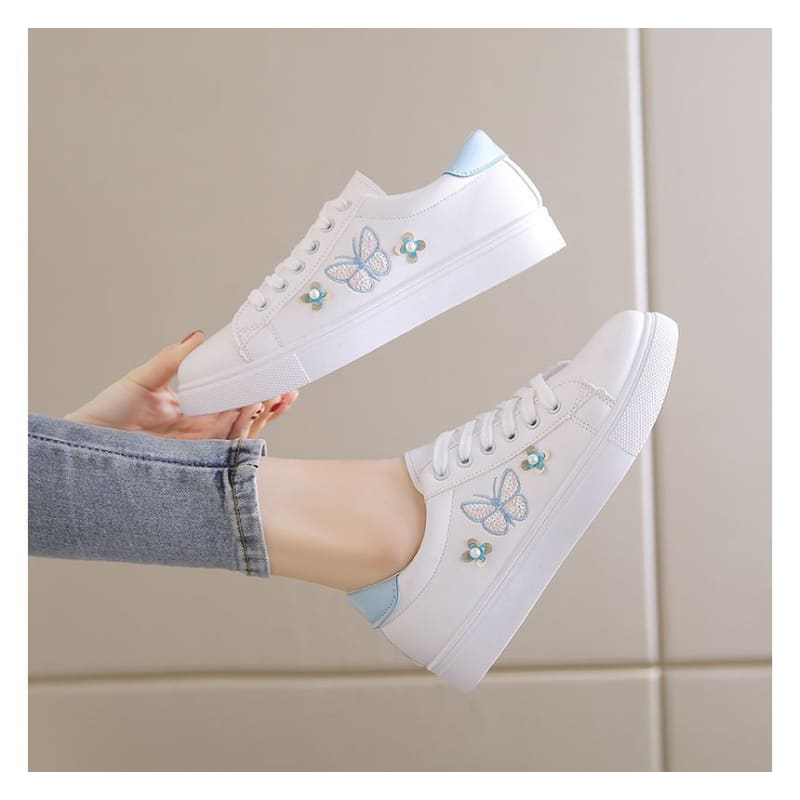 Butterfly Lace Up Sneakers