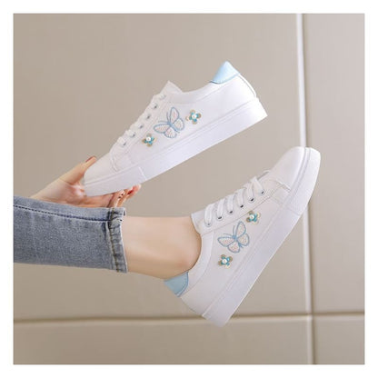 Butterfly Lace Up Sneakers