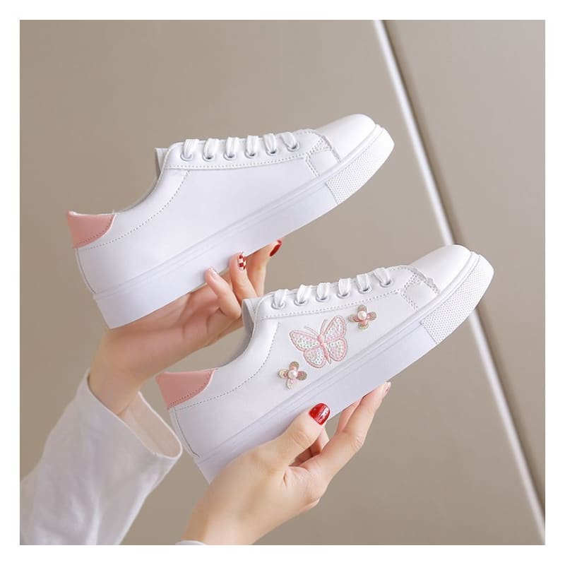 Butterfly Lace Up Sneakers