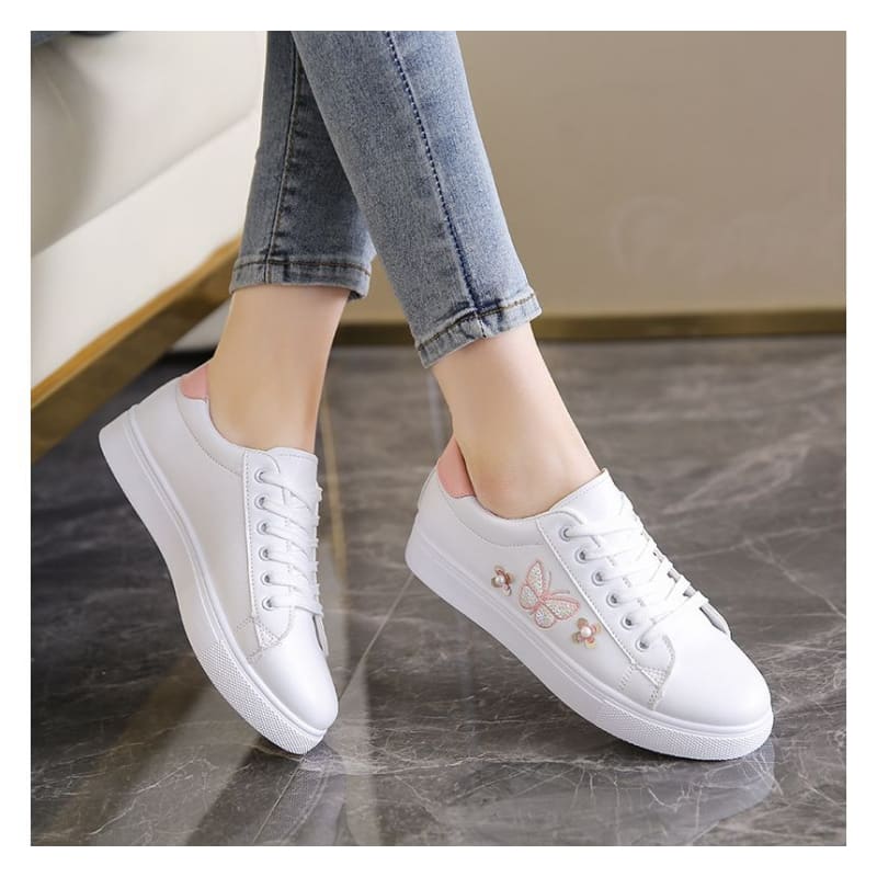 Butterfly Lace Up Sneakers