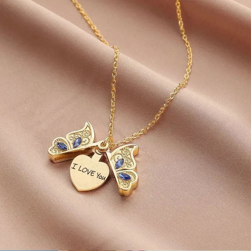 Kawaii Aesthetic Y2K Cute Fairy Butterfly Love Necklace MK Kawaii Store