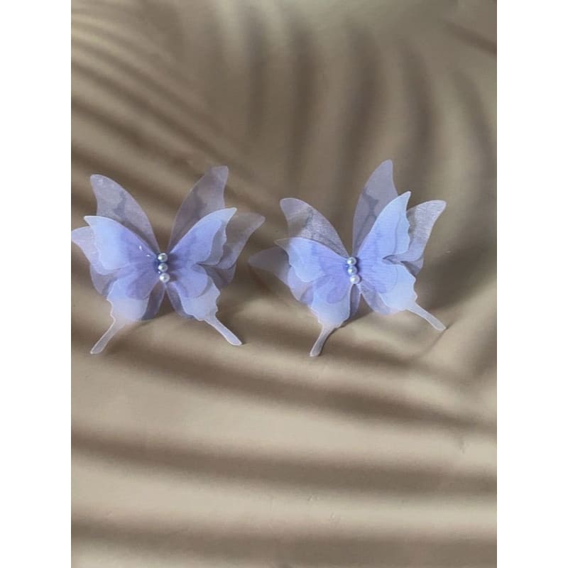 Butterfly Mesh Stud Earring