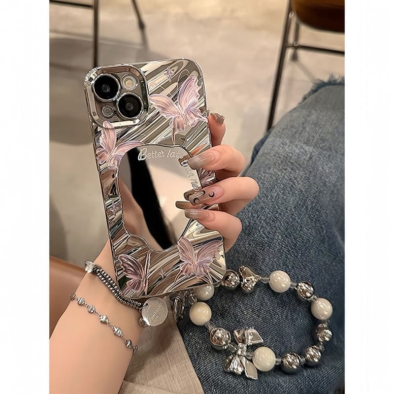 Butterfly Mirrored Phone Case - iPhone 15 Pro Max / 15 Pro