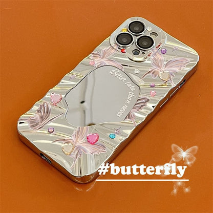 Butterfly Mirrored Phone Case - iPhone 15 Pro Max / 15 Pro