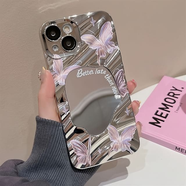 Butterfly Mirrored Phone Case - iPhone 15 Pro Max / 15 Pro