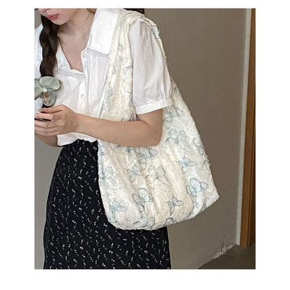 Butterfly Print Fabric Tote Bag