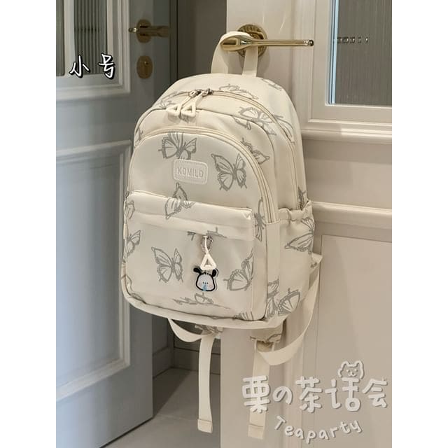 Butterfly Print Laptop Backpack / Bag Charm / Set