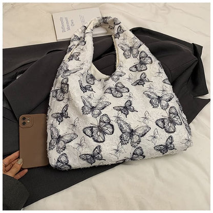 Butterfly Print Shopper Bag