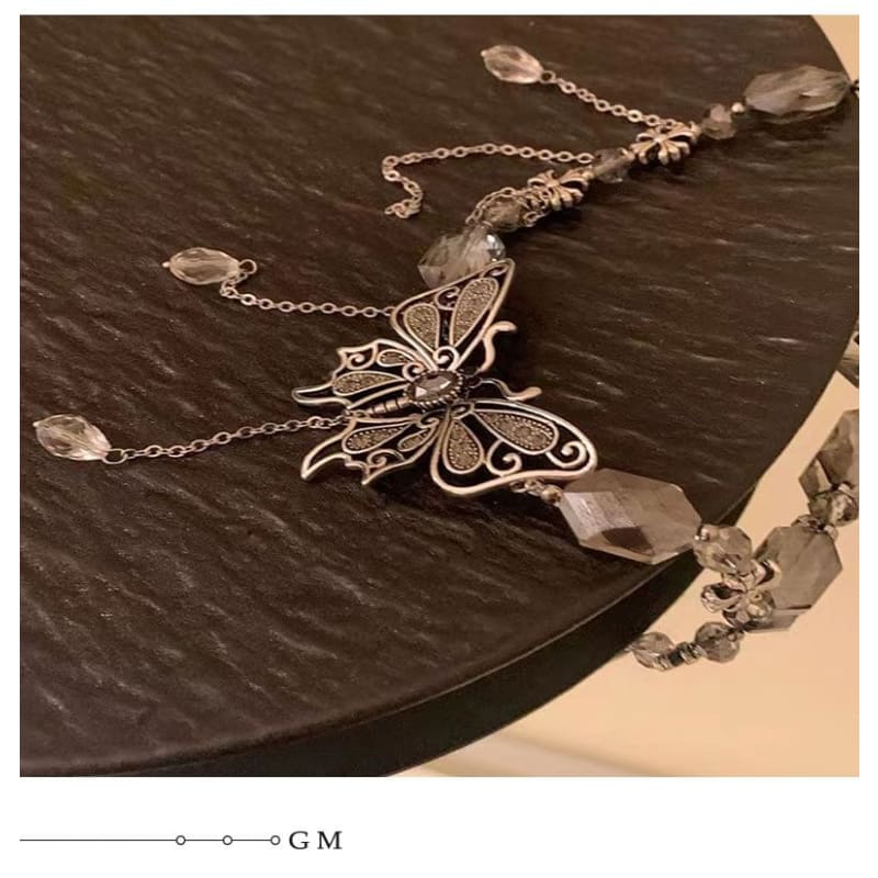 Butterfly Rhinestone Necklace