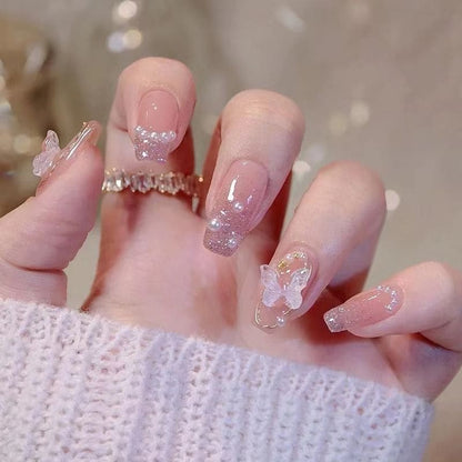 Butterfly Square Nail Tips