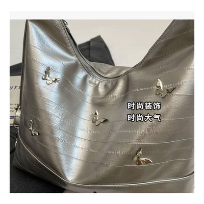 Butterfly Studded Faux Leather Backpack